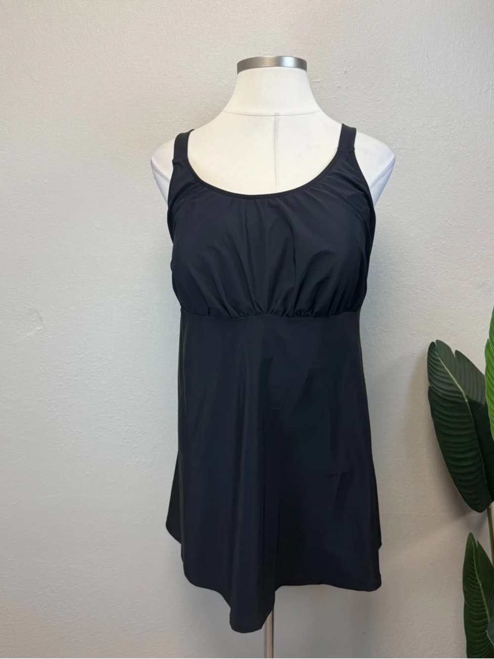 Avenue Black Swim Dress - New - Size 26